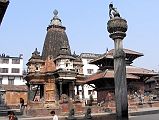 Kathmandu Patan Durbar Square 08 Vishnu Temple, Jagannarayan Temple, King Yoganarendra Malla Column 